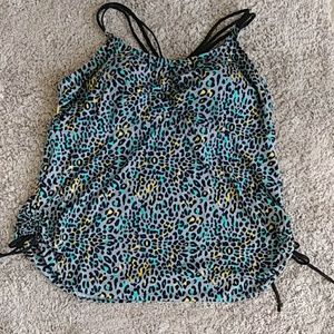 Xhilaration leopard print tankini
